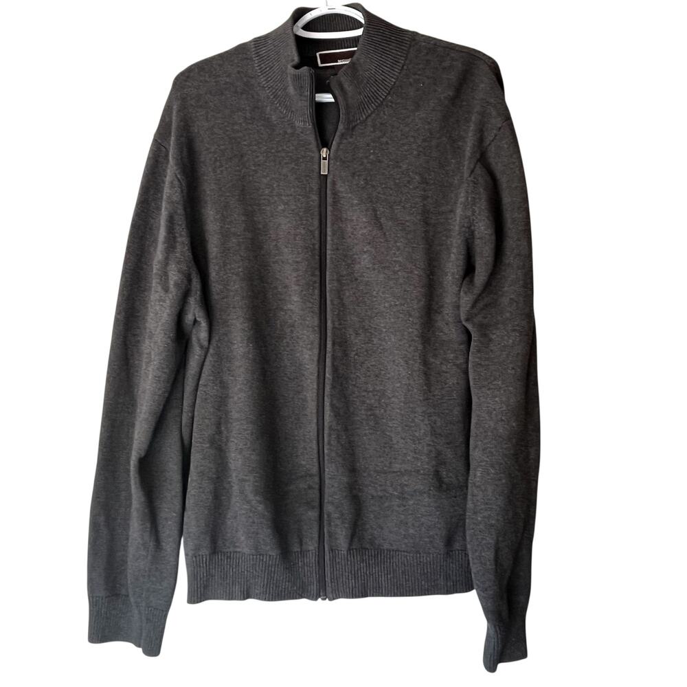 Michael Kors Men's Full Zip Gray Sweater Size XL